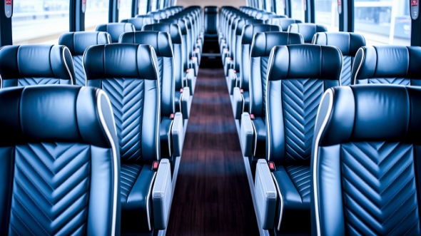 54 passenger charter bus inside rapid city
