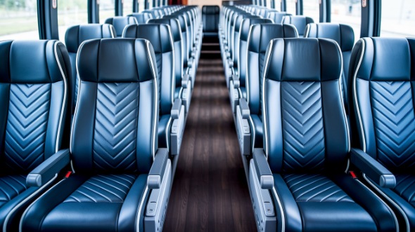 56 passenger charter bus inside rapid city
